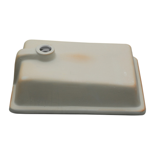 13.75"x20.25" White Ceramic Vertical Undermount Bathroom Sink with Overflow - Image 6