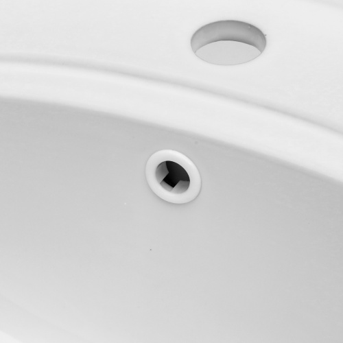 21.8 Inch Drop In Bathroom Sink White Porcelain 21.8x19.5inch Ceramic Vitreous Above Counter Vanity Lavatory Sink - Image 10