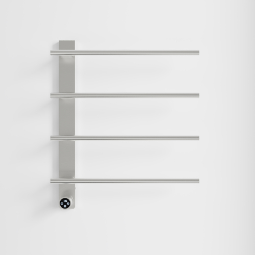 Brushed Nickel Heated Towel Rack For Bathroom,Wall Mounted With Intelligent Touch Screen Timer, 4-Bar Towel Warmer, 304 Stainless Steel Polished, Plug-In/Hard-Wired
On-Site - Image 8