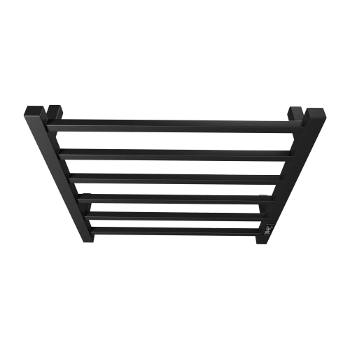 Towel Warmer 6 Bar Electric Heated Towel Rack Wall Mount Plug-In/Bath Towel Heater Matt-Black - Timer - Image 8