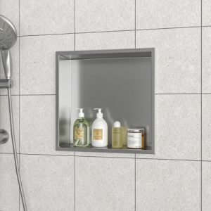 12" X 12" Stainless Steel Shower Niche, Brushed Nickel