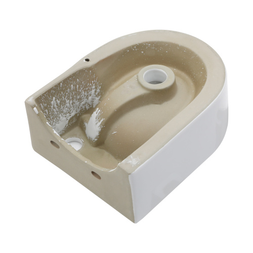 13x10.44 Inch White Ceramic Rectangle Wall Mount Bathroom Sink with Single Faucet Hole - Image 7