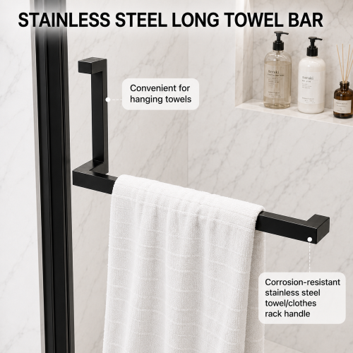 34" -35.2''X 72" Semi-Frameless Pivot Shower Door, 4Mm (1/4") Tempered Glass,1.2Inch Adjustable Width, Reversible Installation, Matte Black - Image 6