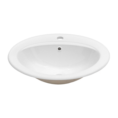 21.8 Inch Drop In Bathroom Sink White Porcelain 21.8x19.5inch Ceramic Vitreous Above Counter Vanity Lavatory Sink - Image 9