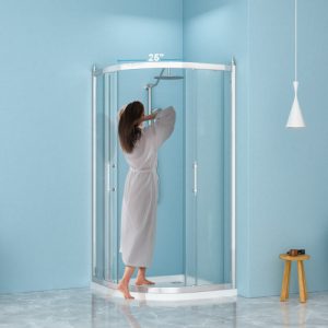 Shower Door 36" X 75" Framed Tub Shower Enclosure In Chrome, 1/4 In. (6Mm)