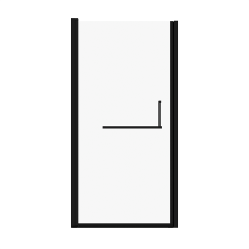 34" -35.2''X 72" Semi-Frameless Pivot Shower Door, 4Mm (1/4") Tempered Glass,1.2Inch Adjustable Width, Reversible Installation, Matte Black - Image 8